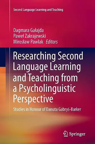 Researching Second Language Learning and Teaching from a Psycholinguistic Perspective cover