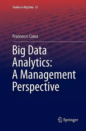 Big Data Analytics: A Management Perspective cover