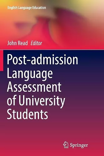 Post-admission Language Assessment of University Students cover