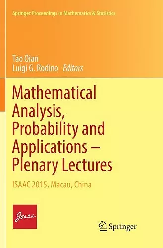 Mathematical Analysis, Probability and Applications – Plenary Lectures cover