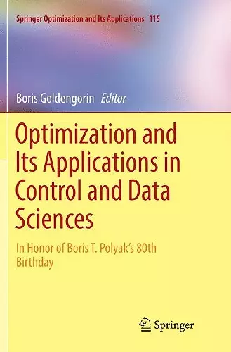 Optimization and Its Applications in Control and Data Sciences cover