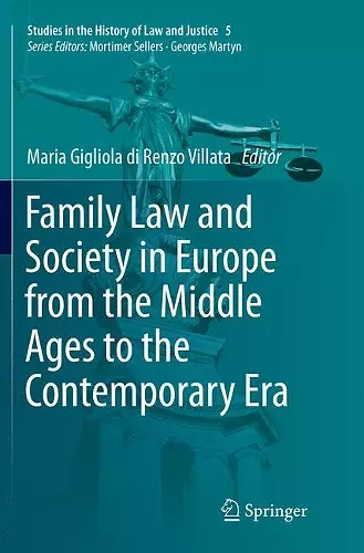 Family Law and Society in Europe from the Middle Ages to the Contemporary Era cover