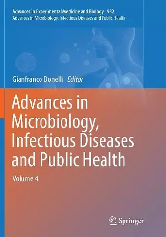 Advances in Microbiology, Infectious Diseases and Public Health cover