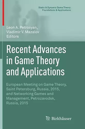 Recent Advances in Game Theory and Applications cover