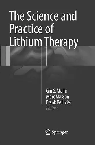 The Science and Practice of Lithium Therapy cover