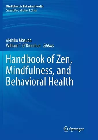 Handbook of Zen, Mindfulness, and Behavioral Health cover