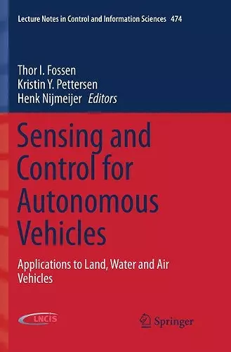 Sensing and Control for Autonomous Vehicles cover