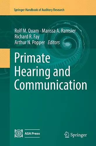 Primate Hearing and Communication cover