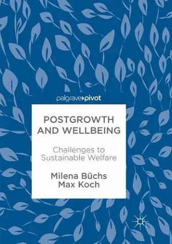 Postgrowth and Wellbeing cover
