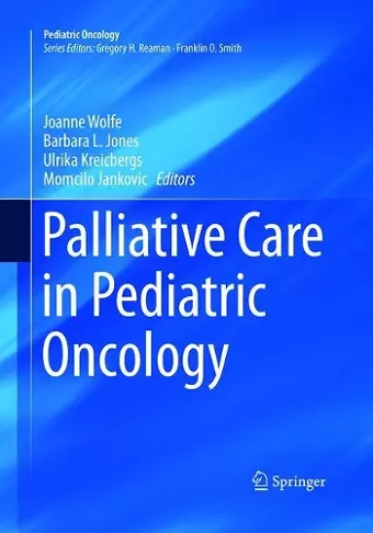 Palliative Care in Pediatric Oncology cover