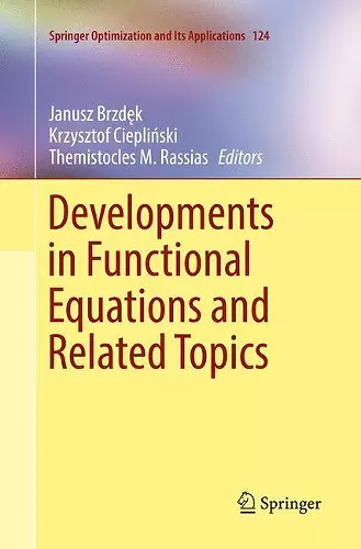 Developments in Functional Equations and Related Topics cover