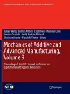 Mechanics of Additive and Advanced Manufacturing, Volume 9 cover