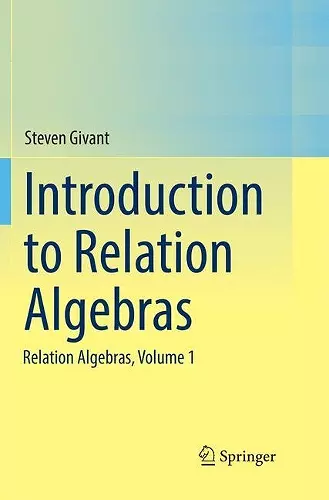 Introduction to Relation Algebras cover