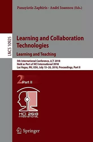 Learning and Collaboration Technologies. Learning and Teaching cover