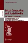Social Computing and Social Media. User Experience and Behavior cover