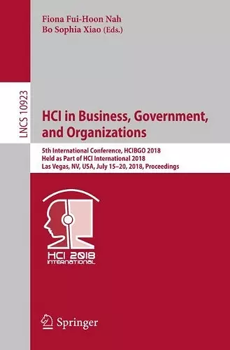 HCI in Business, Government, and Organizations cover