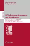 HCI in Business, Government, and Organizations cover