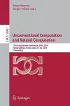 Unconventional Computation and Natural Computation cover