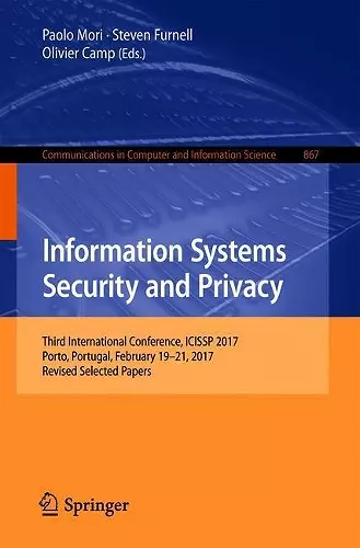 Information Systems Security and Privacy cover