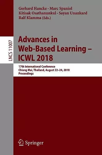 Advances in Web-Based Learning – ICWL 2018 cover