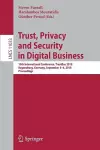 Trust, Privacy and Security in Digital Business cover