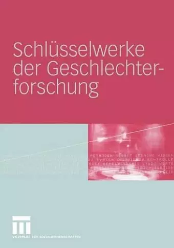 Schlüsselwerke der Geschlechterforschung cover