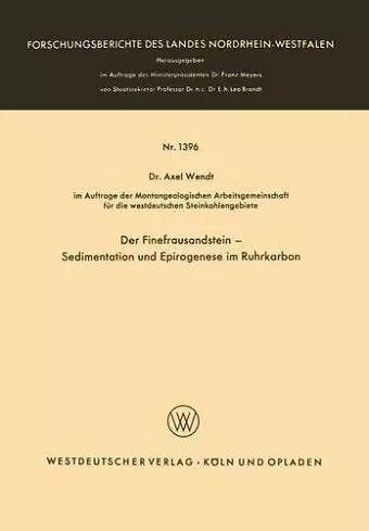 Der Finefrausandstein — Sedimentation und Epirogenese im Ruhrkarbon cover