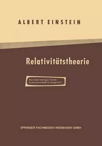 Über Die Spezielle Und Allgemeine Relativitätstheorie cover