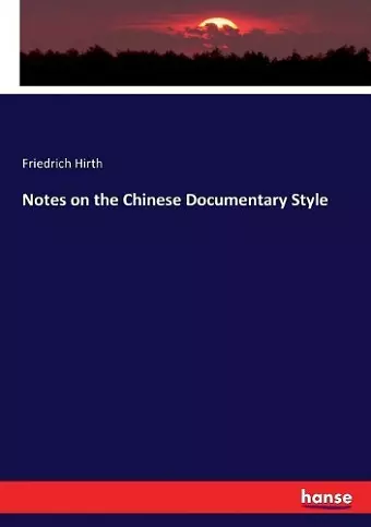 Notes on the Chinese Documentary Style cover