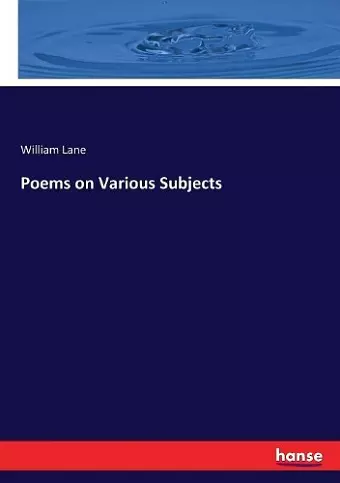 Poems on Various Subjects cover