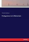 Prolegomena to In Memoriam cover