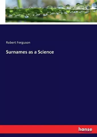 Surnames as a Science cover