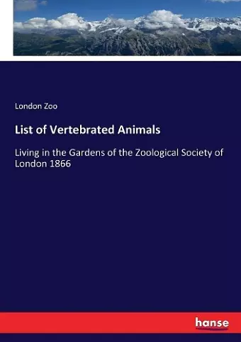 List of Vertebrated Animals cover