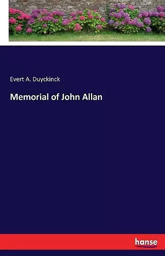 Memorial of John Allan cover