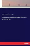 Memoranda on the Midsummer Night's Dream, A.D. 1879 and A.D. 1855 cover