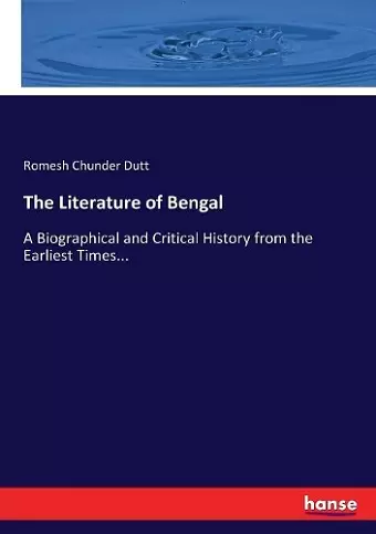 The Literature of Bengal cover