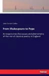 From Shakespeare to Pope cover