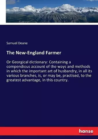 The New-England Farmer cover