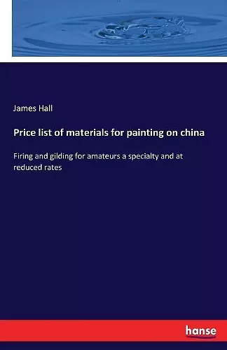 Price list of materials for painting on china cover