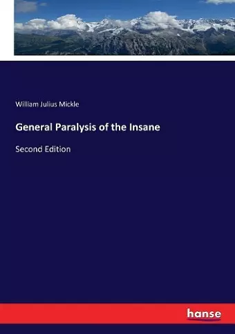 General Paralysis of the Insane cover