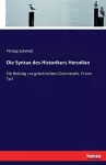 Die Syntax des Historikers Herodian cover