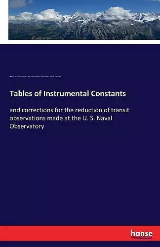 Tables of Instrumental Constants cover