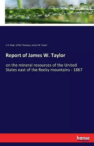 Report of James W. Taylor cover