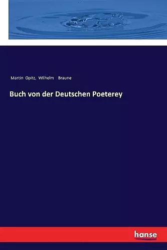 Buch von der Deutschen Poeterey cover