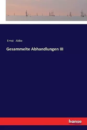 Gesammelte Abhandlungen III cover