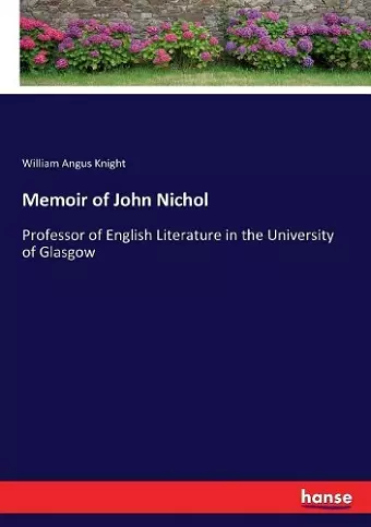 Memoir of John Nichol cover