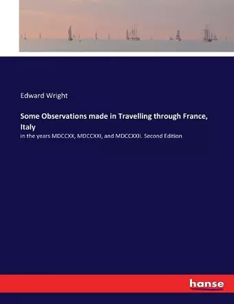 Some Observations made in Travelling through France, Italy cover