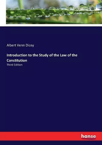 Introduction to the Study of the Law of the Constitution cover