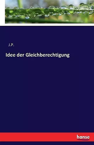 Idee der Gleichberechtigung cover