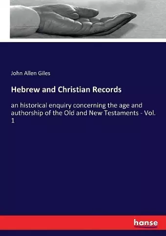 Hebrew and Christian Records cover